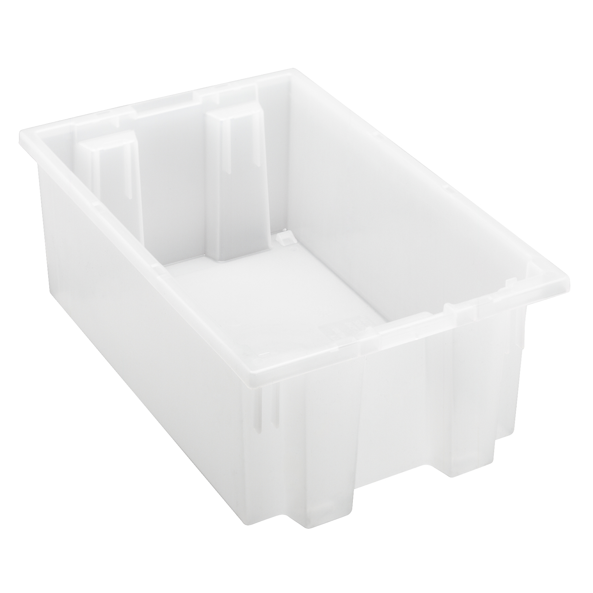 Quantum Clear Genuine Stack and Nest Tote, 6in., Model# SNT180CL